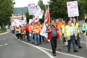 Demonstrationszug durch Eisenstadt